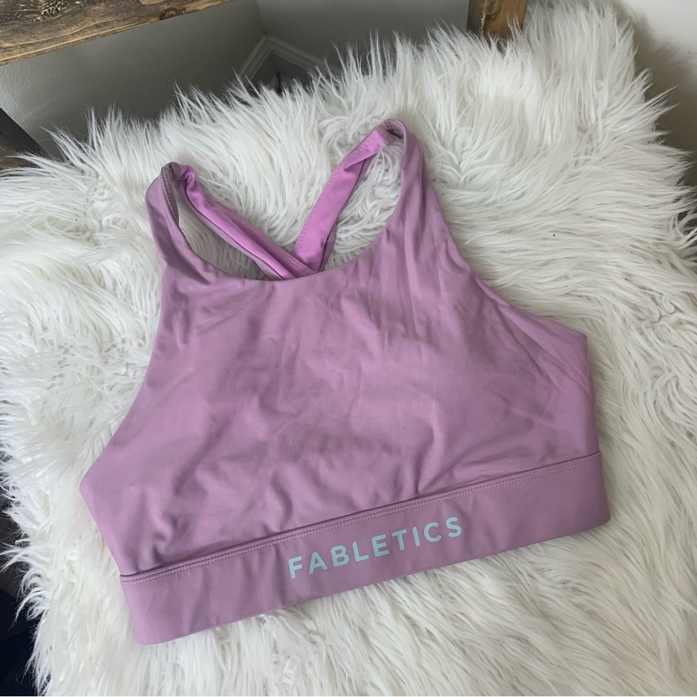 Fabletics Women's Criss Cross Sports Bra Size L